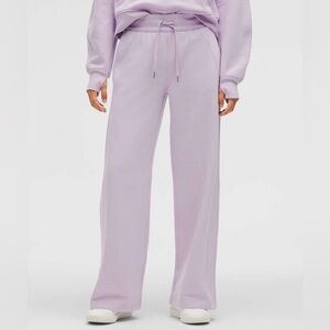 NWT Lululemon Scuba Mid-Rise Wide-Leg  Lilac Ethe Pant *Regular size M